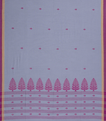 Grey Handloom Bengal Cotton Saree With Buttas-BG1643