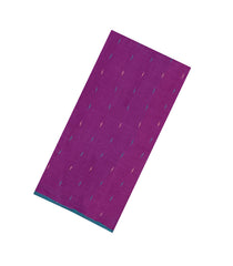 Purple Handloom Bengal Cotton Saree With Buttas-BG1970