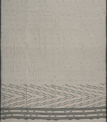 Grey Handloom Bengal Cotton Saree With Buttas-BG1969