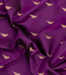 Purple Handloom Korvai Kanchipuram Silk Saree With Zari Buttas-KA16210