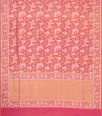 Dusty Peach Handloom Banarasi Silk Saree With Zari Motifs-BE1780