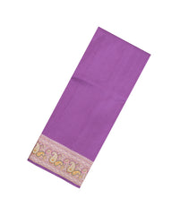 Lavender Woven Dupion Silk Saree With Meena Borders-DS0582