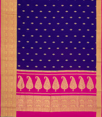 Purple Woven Mysore Silk Saree With Buttas & Contrast Border-MS3464