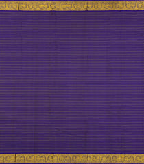 Violet Handloom Kanchipuram Silk Saree With Stripes & Buttas-KA15017