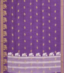 Lavender Printed Synthetics Dola Saree Zari Buttas-BL5305