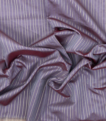 Grey Woven Blended Aura Saree With Zari Stripes & Zari Border-BL5793