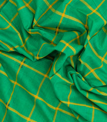 Light Green Woven Kadappa Cotton Saree With Checks-KN0742
