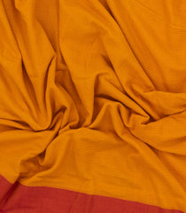 Orange Handwoven Bengal Cotton Saree With Contrast Border-BG1468