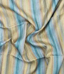 Multi Colour Printed Synthetic Dupion Saree With Stripes & Contrast Border-BL6057