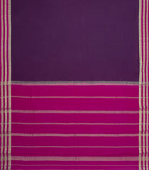 Dark Burgundy Woven Mysore Silk Saree With Contrast Zari Border-MS3837