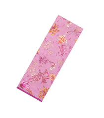 BubbleGum Pink Printed Crepe Silk Saree With Floral Motifs-PS0916