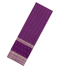 Purple Woven Mysore Silk Saree With Zari Stripes-MS3518
