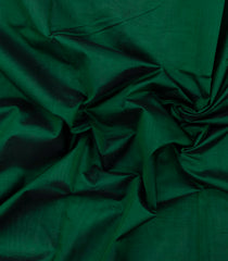 Dark Green Handloom Silk Cotton Saree With Tie & Dye Border-SC4647