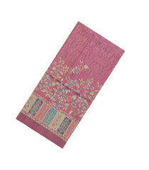 Dusty Pink Printed Synthetic Tussar Saree With Floral Motifs-BL5385