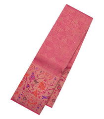 Pink Handloom Kanchipuram Silk Saree With Meena Zari Motifs-KA15843
