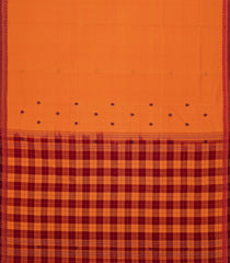 Orange Woven Kadapa Cotton Saree With Buttas & Contrast Border-KN0680