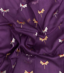 Mauve Woven Pure Organza Silk Saree With Zari Buttas-KS1077