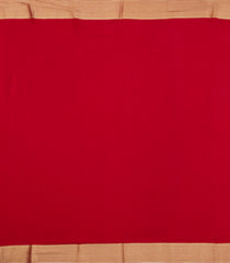 Crimson Woven Mysore Silk Saree With Chevron Stripes-MS3514