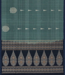 Shadow Green Handloom Village Cotton Saree With Buttas-VC1648