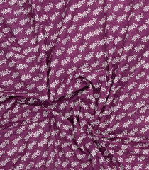 Lilac Printed Jaipur Cotton Saree With Printed Floral Motifs-JC1756