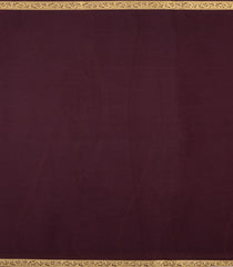 Crimson Woven Mysore Silk Saree With Contrast Zari Border-MS3822