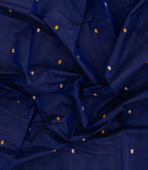 Dark Blue Woven Chettinad Cotton Saree With Buttas-CN1861
