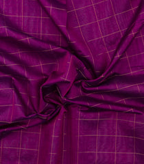 Magenta Handloom Silk Cotton Saree With Checks-SC4681
