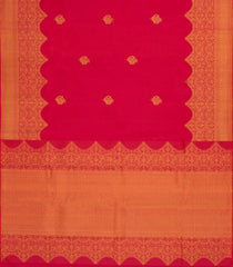 Crimson Handloom Kanchipuram Silk Saree With Floral Buttas-KA13989