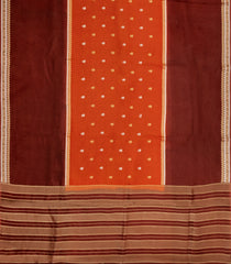 Red Woven Blended Viscose Saree With Zari Buttas-BL5625