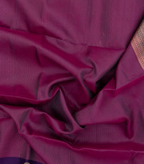 Magenta Handloom Soft Silk Saree With Stripes & Contrast Border-SO4425