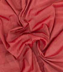 Dark Peach Handloom Gadwal Silk Cotton Saree With Contrast Border-GA0483