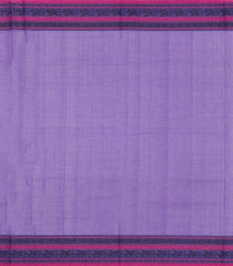 Purple Handloom Village Cotton Saree With Checks & Buttas-VC1623