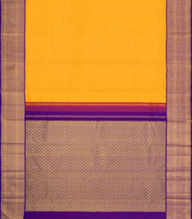 Mango Yellow Handloom Korvai Kanchipuram Silk Saree With Buttas-KA16424