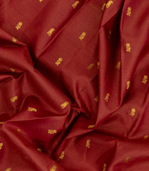 Maroon Handloom Kanchipuram Silk Saree With Zari Stripes-KA15299