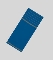 Sky Blue Woven Mysore Silk Saree With Pure Zari Stripes-MS3289