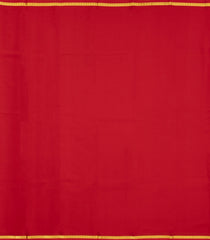 Red Woven Mysore Silk Saree With Floral Border-MS3387