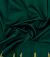 Dark Green Handloom Kanchipuram Silk Saree With Temple Border-KA15051-Dark Green