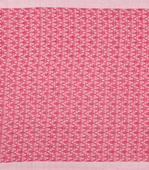 Baby Pink Handloom Bengal Cotton Saree With Floral Motifs-BG1691