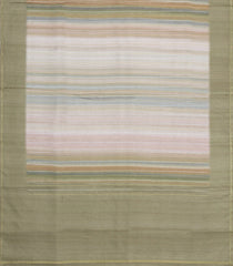 Beige Printed Synthetic Dupion Saree With Abstract Stripes-SY0488