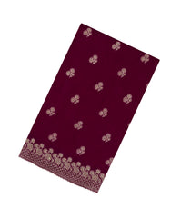 Magenta Woven Synthetic Blended Saree With Embroidered Motifs-EN2031
