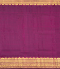 Dark Magenta Handloom Kanchipuram Silk Saree With Zari Motifs-KA16336