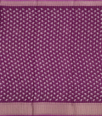 Burgundy Printed Synthetic Dola Silk Saree With Motifs & Zari Stripes-SY0434