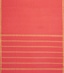 Peach Woven Mysore Silk Saree With Zari Border-MS3698