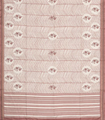 Dusty Pink Printed Synthetic Tussar Silk Saree With Contrast Border-SY0144