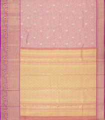 Magenta Woven Tissue Silk Saree With Floral Zari Motifs-KA15554