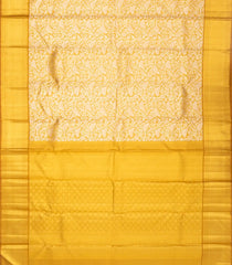 Gold Handloom Kanchipuram Silk Saree With Bird Vine Motifs