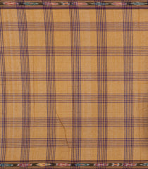 Oil Mustard Woven Kadapa Cotton Saree With Checks-KN0708