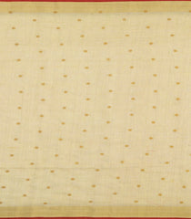 Beige Embroidered Linen Saree With Floral Motifs-LI0763