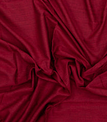 Crimson Woven Bengal Cotton Saree With Contrast Border-BG1879