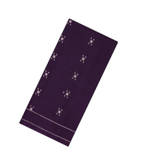 Dark Purple Handloom Soft Silk Saree With Square Buttas-SO4693